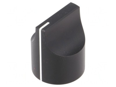 Buton rotativ negru cu indicator 6mm aluminiu foto