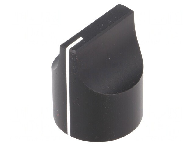 Buton rotativ negru cu indicator 6mm aluminiu