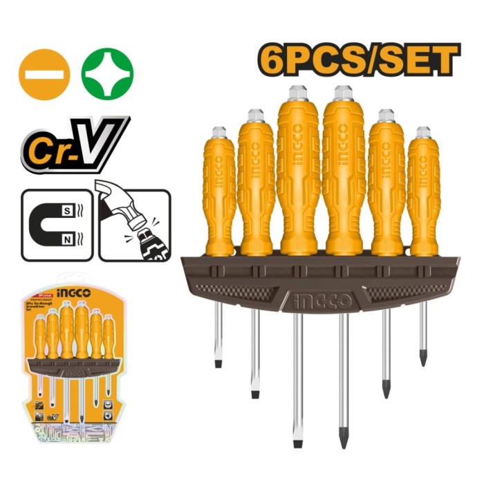 Surubelnite mecanice cu suport set 6 bucati - Ingco HSGTDC180601