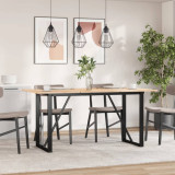 Picioare Masa Sufragerie Fonta O-Frame 140x60x73cm Negre Industriale Robust