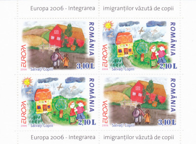 Romania 2006 Europa INTEGR. IMIGRANT,MINISHEET ,Lp.1718b,MNH **. foto