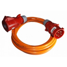 Prelungitor trifazic 5m cablu 5G1.5 H07BQ-F 16A aprox. 11kW lungime 5m IP44 rezistent la uleiuri si abraziune