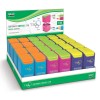Ascutitoare de creion cu 3 gauri, Trio, cu container, 3 culori (24 buc/display)