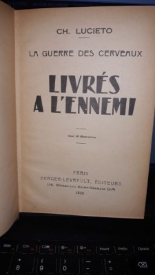 Livres a l&amp;#039;ennemi - Ch.Lucieto foto