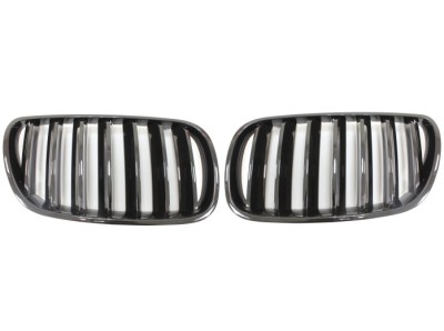 Grila masca fata fata BMW X3 (E83), 2007-11.2010, partea stanga, type M-Performance; negru, lucios; TUNING, foto