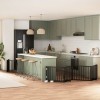 VidaXL Poartă c&acirc;ini pliabilă cu ușă 12 panouri negru 960 cm, lemn plop 3155572