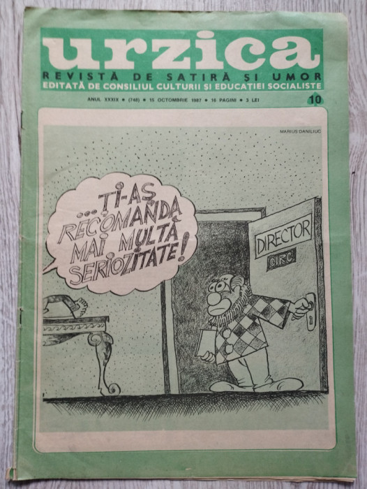 Revista Urzica, nr. 10 / octombrie 1987