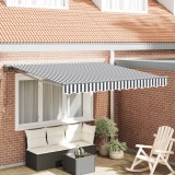 vidaXL Cortina Retractabilă Manual Antracit și Alb 350x250 cm