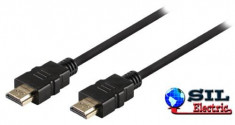 Cablu HDMI de mare viteza cu Ethernet conector HDMI - HDMI 7.5m negru Valueline foto