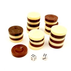 Piese Table Lux, 32 de piese, plastic, Negru/Alb