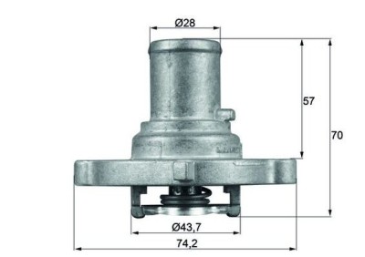 MAHLE TI 122 87D termostat,lichid racire foto