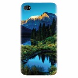 Husa silicon pentru Apple Iphone 4 / 4S, HDR Mountains Lake