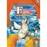 Carte de colorat A4 cu povesti si abtibilduri - Fram ursul polar