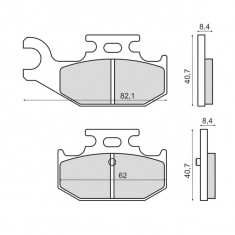 Placute frana sinter Yamaha YXR 660 spate Cod Produs: MX_NEW 225103183RM