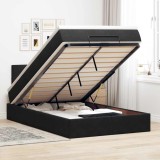 VidaXL Pat otoman cu saltea și LED-uri, negru, 120x190cm, catifea 3312610