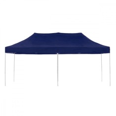 Cort de gradina tip Pavilion, 3x6 m, pliabil, cadru metalic Albastru foto