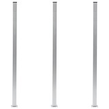 St&acirc;lpi de gard, 3 buc., 185 cm, aluminiu