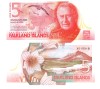 Insulele Falkland 5 Pounds 2025 P-20 Polimer Regele Charles UNC