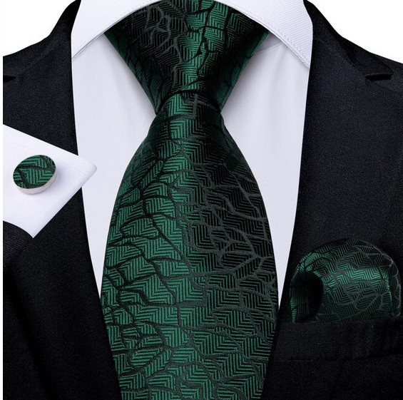 Set cravata + batista + butoni - matase - model 355