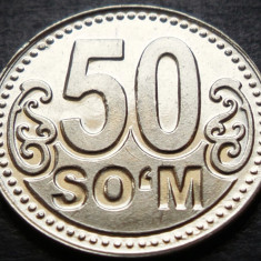 Moneda exotica 50 SOM - UZBEKISTAN, anul 2018 * cod 1325 = UNC