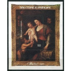 Sao Tome 1977 - Crăciun, Rubens, colita neuzata