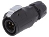 Mufă Circulară 4-PIN 16mm Aurită 10A