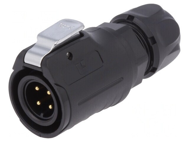 Mufă Circulară 4-PIN 16mm Aurită 10A