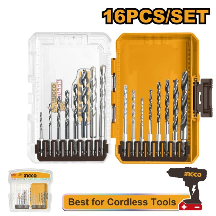 Set burghie 16 bucati multifunctionale - Ingco AKDL11606