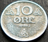 Cumpara ieftin Moneda istorica 10 ORE - NORVEGIA, anul 1943 *cod 1499 A, Europa, Zinc