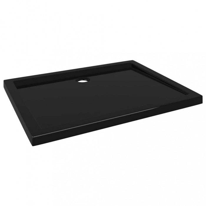 Cadita de dus dreptunghiulara din ABS, neagra, 70x90 cm