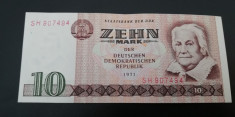 MDBS - BANCNOTA GERMANIA DEMOCRATA - DDR - 10 MARCI - 1971 foto