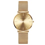 Ceas de dama Hannah Martin Quartz Japonez Casual Fashion Analog Auriu