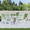 VidaXL Perne de scaun spătar &icirc;nalt, 6 buc, model frunze, textil Oxford