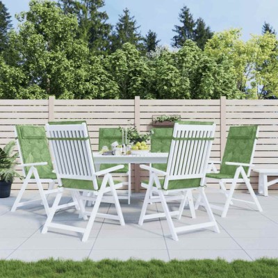 vidaXL Perne de scaun spătar &amp;icirc;nalt, 6 buc, model frunze, textil Oxford foto