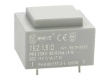 Transformator &icirc;ncapsulat 1,5VA 230V 15V 100mA PCB