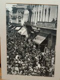 Planșă pe carton, imagine din Bucureștiul interbelic