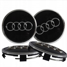 Plăcuțe negre pentru embleme Audi 69 mm Set de 4 bucăți