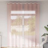 VidaXL Perdele Voile cu Oelii 2 buc Roz deschis 140x300 cm