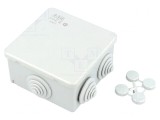 Carcasă cutie de conexiuni 80x80x40mm pentru perete