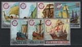 Guineea Ecuatorială 1974 - Seria Completă Corăbii Istorice și Nave Antice / Medievale 7 Valori (4 Mărci + 3 Mărci Aeriene) MNH - Cod: -SW13