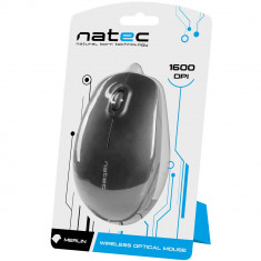 Mouse wireless Natec Merlin black foto