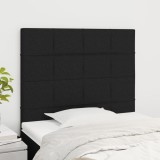 Cumpara ieftin Tăblii de pat, 2 buc, negru, 100x5x78/88 cm, textil