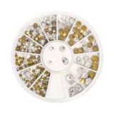 Decorațiuni nail art - strasuri &icirc;n formă de diamant, transparente, INGINAILS