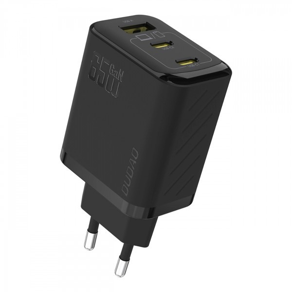 Incarcator Retea Dudao A29, 65W, 1 x USB-A - 2 x USB-C, Negru