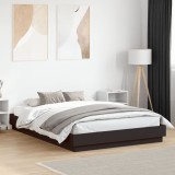 Cadru de pat, negru, 150x200 cm, lemn prelucrat