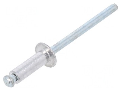 Diblu aluminiu 4mm x 12mm - 500 buc. foto