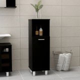 vidaXL Dulap de baie, negru, 30x30x95 cm, lemn prelucrat