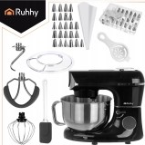 Ruhhy Robot de Bucatarie Profesional cu Mixer Planetar, Bol Incalzit 5.5L, Cantar, Cronometru, 2300W, 11 Viteze, pentru Aluat Paine Prajituri