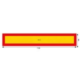 Cumpara ieftin Autocolant Reflectorizant Galben Rosu 1130X196 Mm Hico