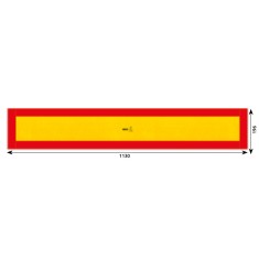 Autocolant Reflectorizant Galben Rosu 1130X196 Mm Hico